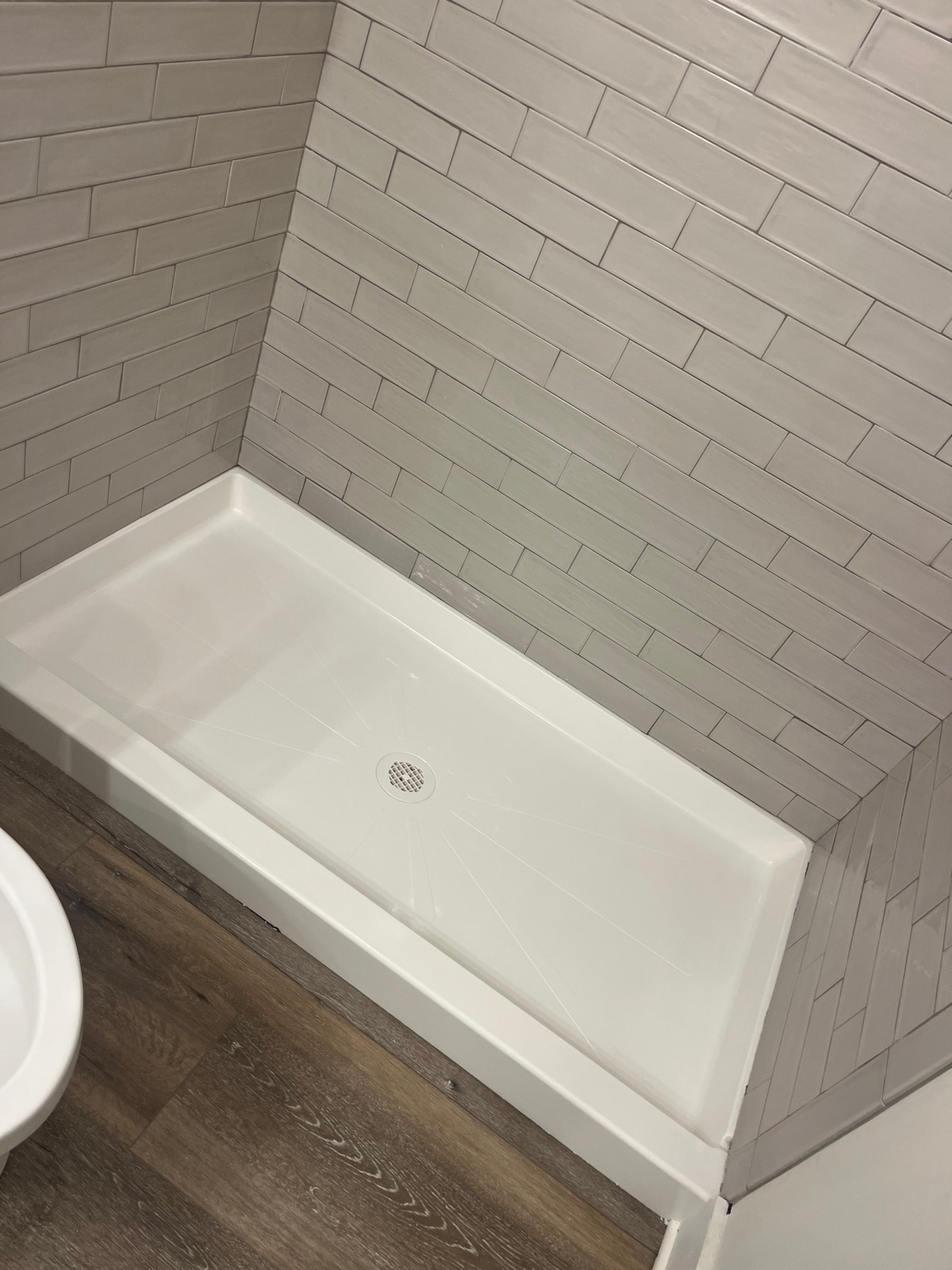 Shower pan — after cleaning by Dirty Beach