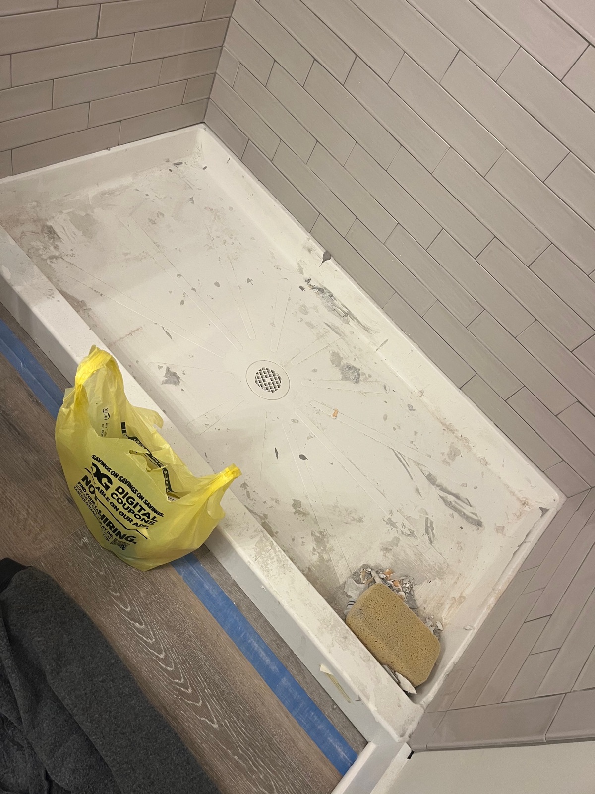 Shower pan — before cleaning by Dirty Beach