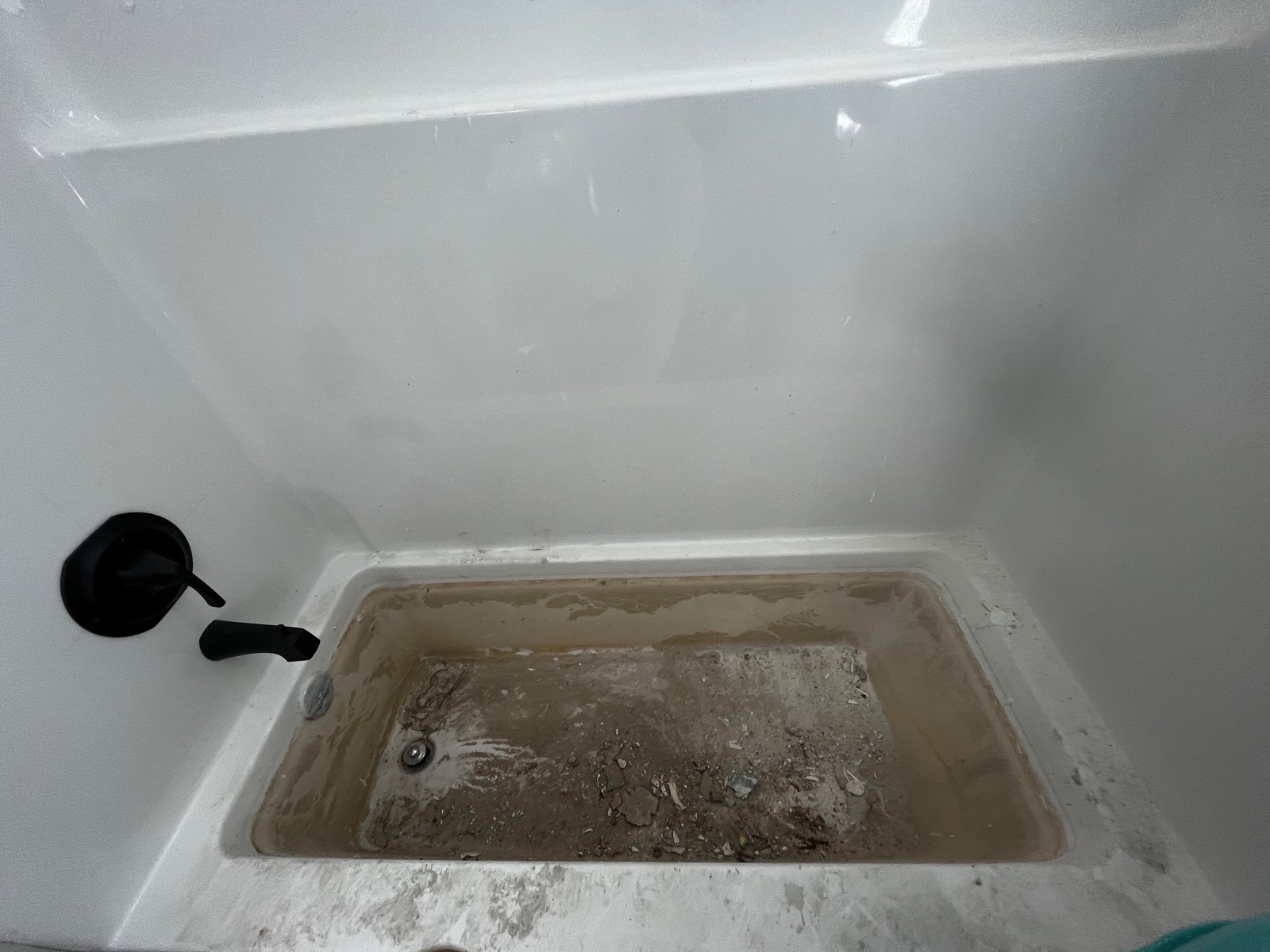 Post-construction tub — before cleaning by Dirty Beach